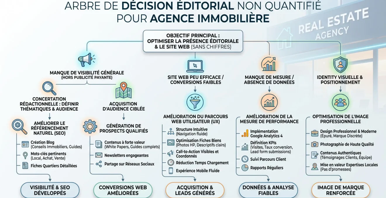 Correspondance entre problèmes d'acquisition et leviers digitaux d'une agence immobilière